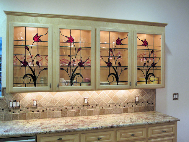 Kitchen Cabinet Stained Glass Inserts Best Kitchen Images Within